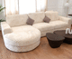 divano d'angolo / contemporaneo / in tessuto / beige