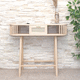 consolle contemporanea / in pino / in picea / con supporto in legno