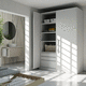 armadio da incasso / contemporaneo / in legno laccato / in vetro
