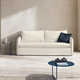 divano letto / contemporaneo / in tessuto / con cuscino rimovibile