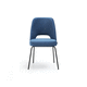 sedia visitatore contemporanea / da interno / in tessuto / con supporto in legno