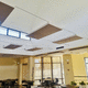 pannello acustico sospeso / per soffitto / in legno / in lana minerale