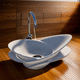 lavabo da appoggio / in Solid Surface / senza foro / senza troppopieno