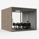 ufficio POD acustico / con illuminazione integrata / su misura / con porta vetrata