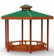 pergola autoportante / in legno / aspetto tegola / con tetto inclinato