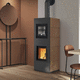 stufa a legna / elettrica / 8 kW / multicombustibile