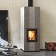 stufa a legna / elettrica / 8 kW / multicombustibile