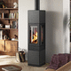stufa a legna / 6 kW / multicombustibile / da appoggio