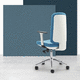 sedia da ufficio contemporanea / da interno / in cromo / in pelle