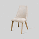 sedia classica / da interno / in tessuto / con supporto in legno