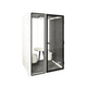 ufficio POD acustico / con illuminazione integrata / da 2 persone / con porta vetrata