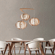 lampadario contemporaneo / in rovere / in cotone / in legno
