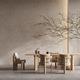 sedia da pranzo design minimalista / per interni / in legno massiccio / in rovere