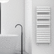 scaldasalviette ad acqua calda / contemporaneo / in acciaio / bianco