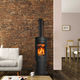 stufa in acciaio / a legna / a pellet / 5 kW...10 kW