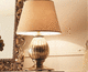lampada da comodino / in tessuto / classica / con cavo