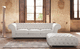 divano chesterfield / bianco / in pelle / 3 posti