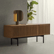 credenza con piedi alti / contemporanea / in rovere / in noce