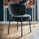 sedia contemporanea / da interno / in acciaio / in pelle