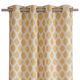 tenda con occhielli / a motivi / in lino / in cotone