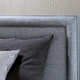 testiera per letto matrimoniale / contemporanea / in tessuto / grigia