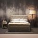 letto matrimoniale / contemporaneo / imbottito / con testiera