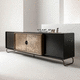 credenza contemporanea / in legno / in metallo / in vetro
