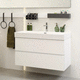mobile lavabo sospeso / in alluminio / in melaminico / contemporaneo