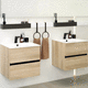 mobile lavabo doppio / da appoggio / sospeso / in legno
