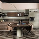 cucina contemporanea / in legno massiccio / in legno laccato / in noce