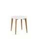 tavolo d'appoggio contemporaneo / in teak / in vetro temprato / in fibre sintetiche