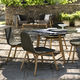 sedia da giardino contemporanea / da esterno / in fibre sintetiche / con supporto in teak
