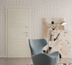 porta d'ingresso / in legno / battente / contemporanea