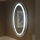 specchio da bagno a muro / contemporaneo / ovale / bianco