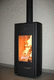 stufa a legna / 8 kW / contemporanea / in acciaio