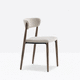 sedia contemporanea / da interno / in tessuto / con supporto in noce