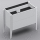mobile lavabo da appoggio / in rovere / in metallo / in ABS