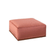 pouf contemporaneo / in pelle / quadrato / rosa