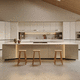 cucina contemporanea / in alluminio verniciato / in ceramica / in rovere