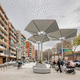 pergola autoportante / in alluminio estruso / in acciaio inossidabile / a lamelle frangisole