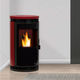stufa a pellet / 7.5 kW / policombustibile / contemporanea