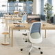 sedia da ufficio contemporanea / da interno / in tessuto / con supporto in metallo