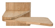 comodino contemporaneo / in rovere / da parete / per uso residenziale