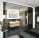 bagno contemporaneo / in rovere / in ceramica / su misura