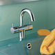 miscelatore doppio comando per lavabo / da appoggio / in acciaio inossidabile / da bagno