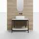 supporto per lavabo in metallo