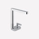 miscelatore per lavabo / da appoggio / in metallo cromato / da bagno
