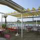 pergola autoportante / in alluminio / con copertura scorrevole in tela PVC / retrattile