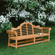 panca da giardino classica / in teak / con schienale