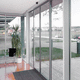 porta d'ingresso / in alluminio / scorrevole / contemporanea